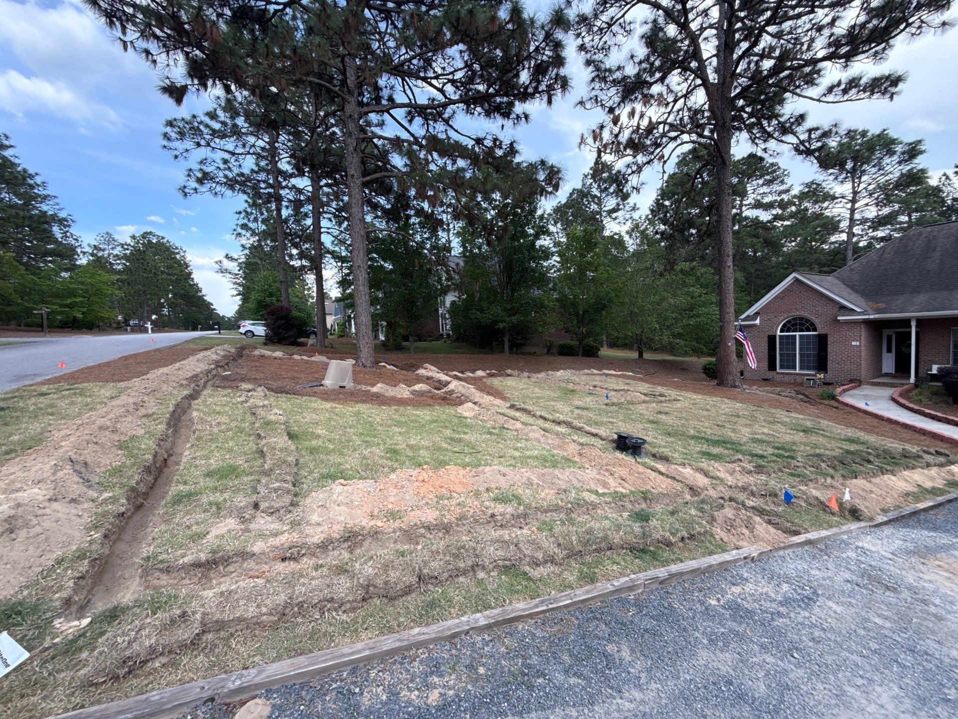 Before complete lawn restoration by Green Garden Landscaping in Sanford NC