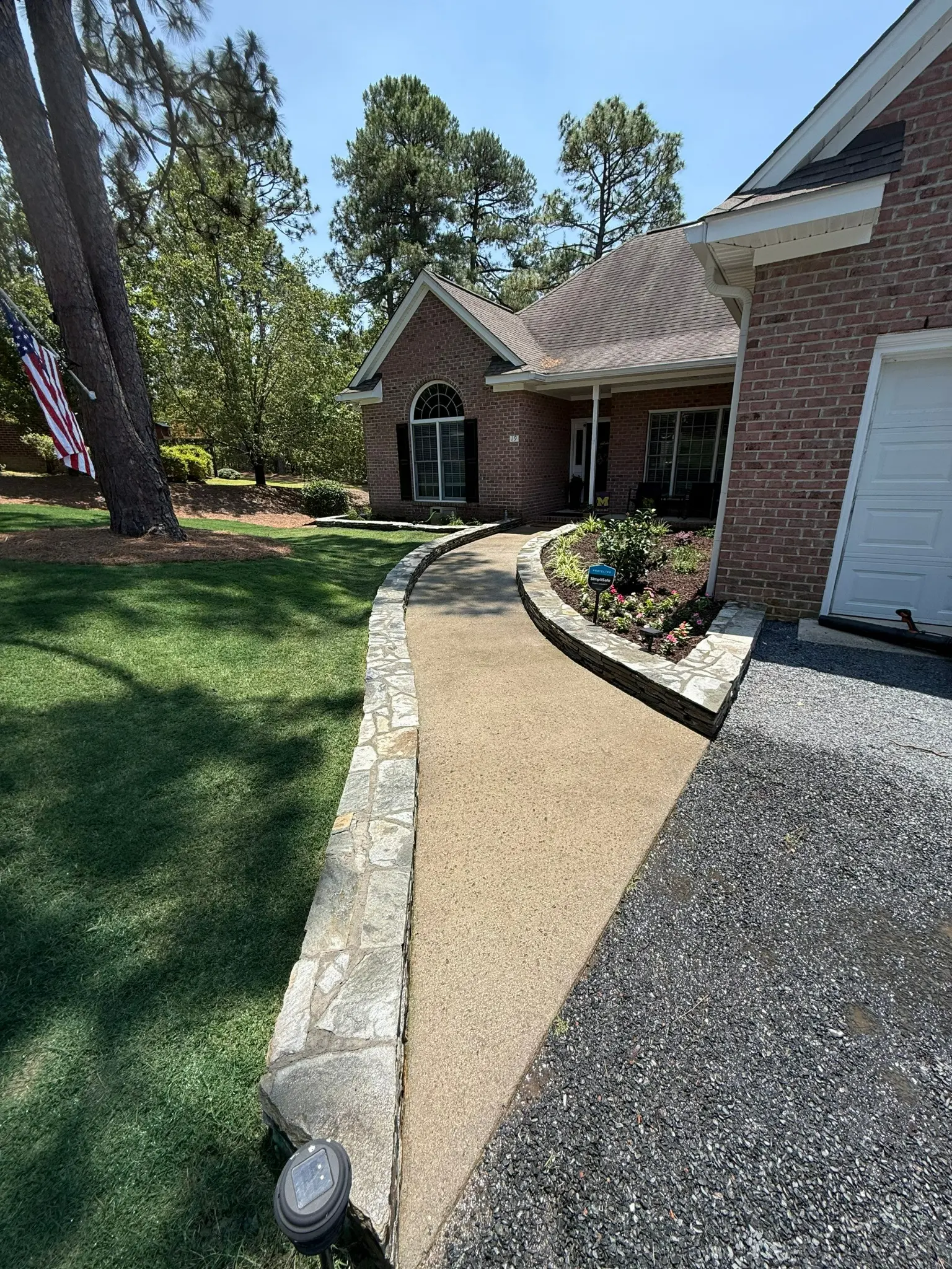 After residential landscape renovation by Green Garden Landscaping in Sanford NC
